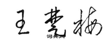 駱恆光王楚梅草書個性簽名怎么寫