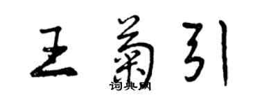 曾慶福王菊引行書個性簽名怎么寫