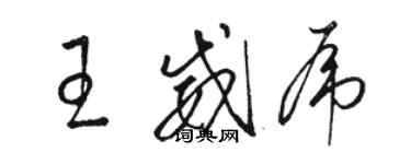 駱恆光王威虎草書個性簽名怎么寫