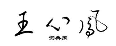 梁錦英王心鳳草書個性簽名怎么寫