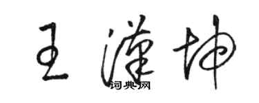 駱恆光王漢坤草書個性簽名怎么寫