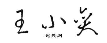 駱恆光王小奕草書個性簽名怎么寫