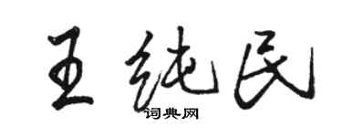 駱恆光王純民行書個性簽名怎么寫