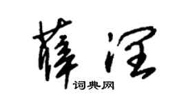 朱錫榮薛潤草書個性簽名怎么寫