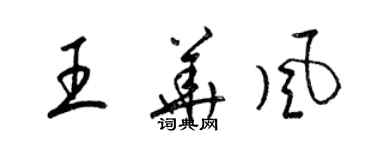 梁錦英王華風草書個性簽名怎么寫