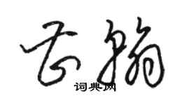 駱恆光曹翰草書個性簽名怎么寫