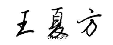 王正良王夏方行書個性簽名怎么寫