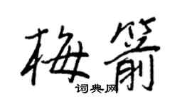 王正良梅箭行書個性簽名怎么寫