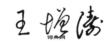 駱恆光王增濤草書個性簽名怎么寫