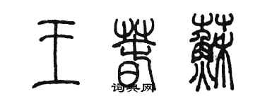 陳墨王春蘇篆書個性簽名怎么寫