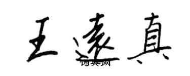 王正良王遠真行書個性簽名怎么寫