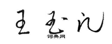 駱恆光王玉凡草書個性簽名怎么寫