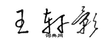 駱恆光王軒影草書個性簽名怎么寫