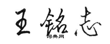 駱恆光王銘志行書個性簽名怎么寫