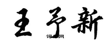 胡問遂王予新行書個性簽名怎么寫