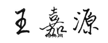 駱恆光王嘉源行書個性簽名怎么寫
