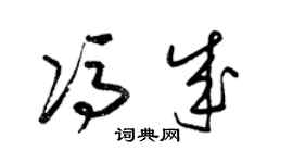 梁錦英馮成草書個性簽名怎么寫