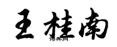胡問遂王桂南行書個性簽名怎么寫
