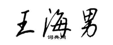 王正良王海男行書個性簽名怎么寫