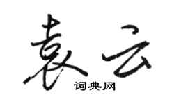 駱恆光袁雲行書個性簽名怎么寫