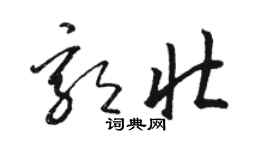 駱恆光郭壯草書個性簽名怎么寫