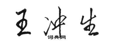 駱恆光王沖生行書個性簽名怎么寫