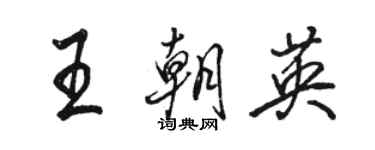 駱恆光王朝英行書個性簽名怎么寫