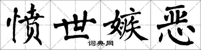 翁闓運憤世嫉惡楷書怎么寫