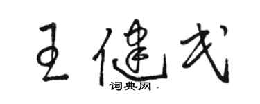 駱恆光王健民草書個性簽名怎么寫