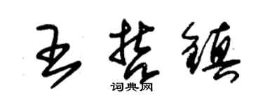 朱錫榮王哲鎮草書個性簽名怎么寫