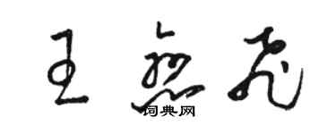 駱恆光王戀飛草書個性簽名怎么寫