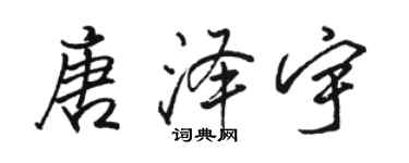 駱恆光唐澤宇行書個性簽名怎么寫