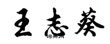 胡問遂王志葵行書個性簽名怎么寫