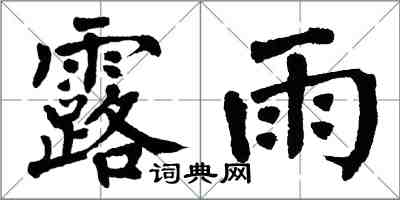 翁闓運露雨楷書怎么寫