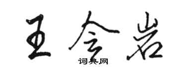 駱恆光王會岩行書個性簽名怎么寫