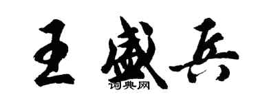 胡問遂王盛兵行書個性簽名怎么寫