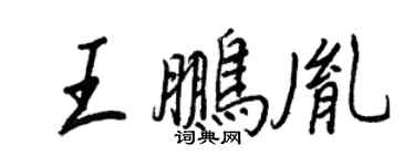 王正良王鵬胤行書個性簽名怎么寫