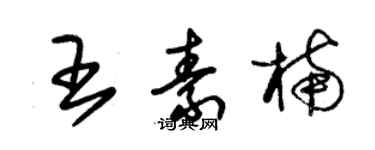 朱錫榮王素楠草書個性簽名怎么寫