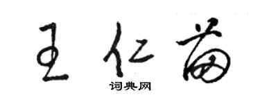 駱恆光王仁苗草書個性簽名怎么寫