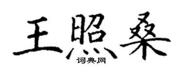 丁謙王照桑楷書個性簽名怎么寫