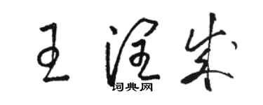 駱恆光王潤成草書個性簽名怎么寫