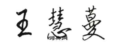 駱恆光王慧蔓行書個性簽名怎么寫