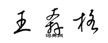 梁錦英王奔格草書個性簽名怎么寫