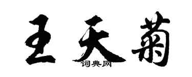胡問遂王天菊行書個性簽名怎么寫
