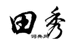 胡問遂田秀行書個性簽名怎么寫