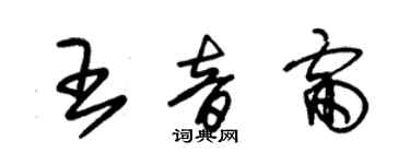 朱錫榮王音雷草書個性簽名怎么寫