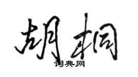 駱恆光胡桐行書個性簽名怎么寫