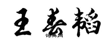 胡問遂王春韜行書個性簽名怎么寫