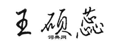 駱恆光王碩蕊行書個性簽名怎么寫