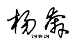 朱錫榮楊奔草書個性簽名怎么寫